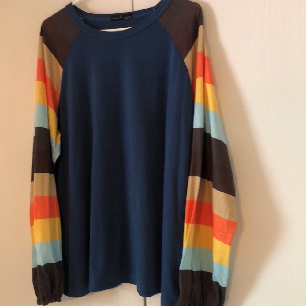 Women’s Colorful fall Striped Long Sleeve Top